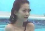青田典子　トップレス水泳で乳首が見えたお宝動画